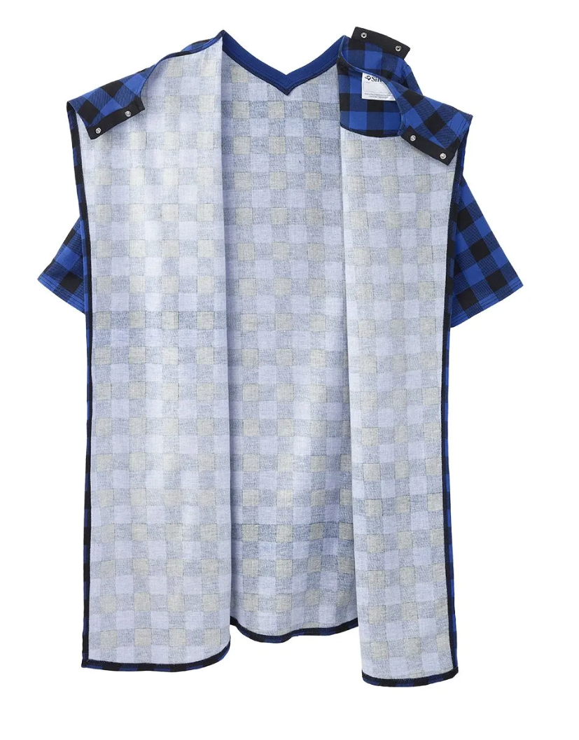 Men's Flannel Adaptive Hospital & Home Care Gown