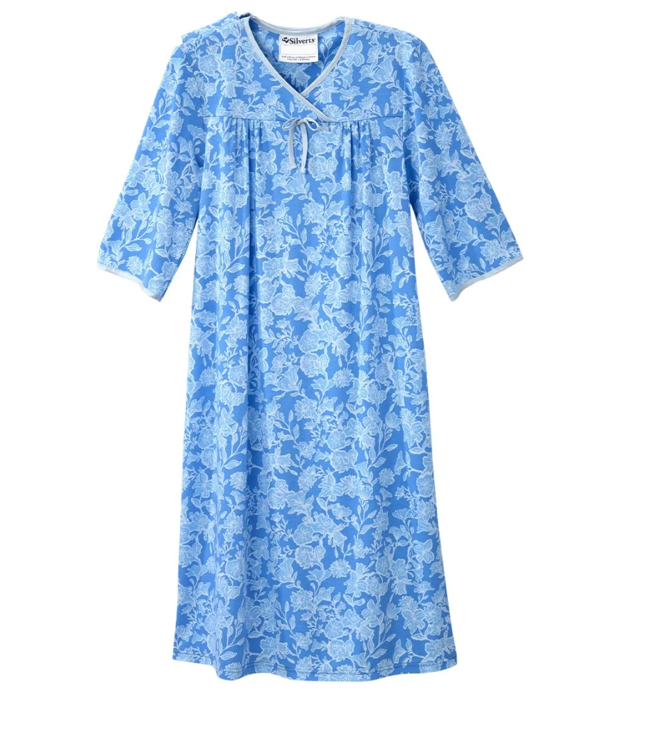 Open Back Nightgown for Elderly