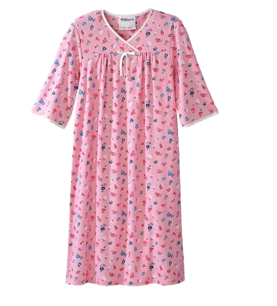 Open Back Nightgown for Elderly