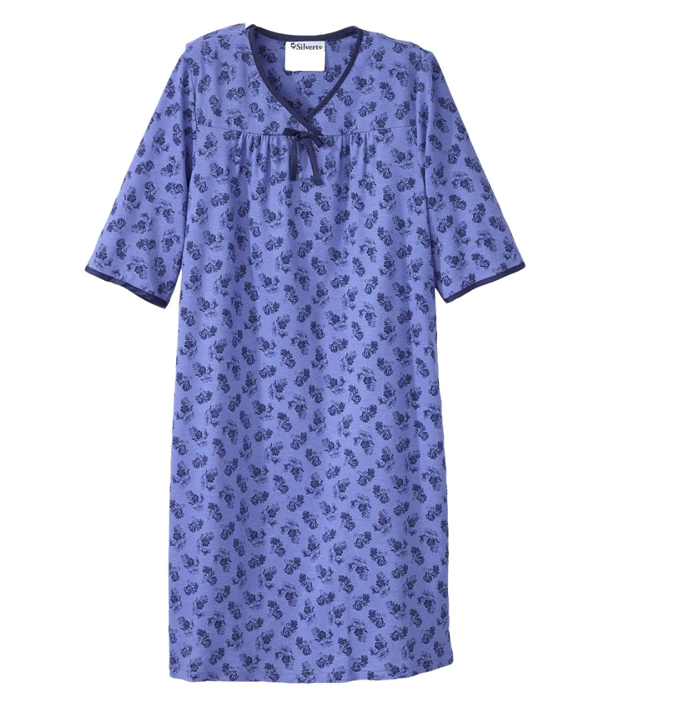 Open Back Nightgown for Elderly