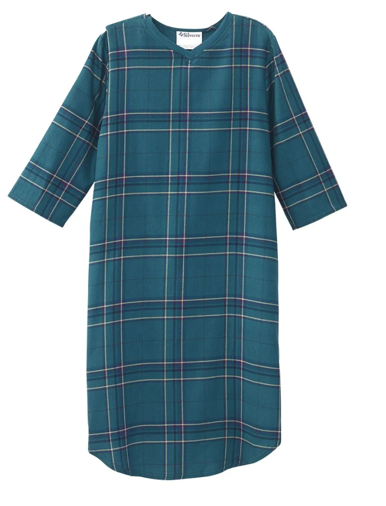 Men's Flannel Adaptive Hospital & Home Care Gown