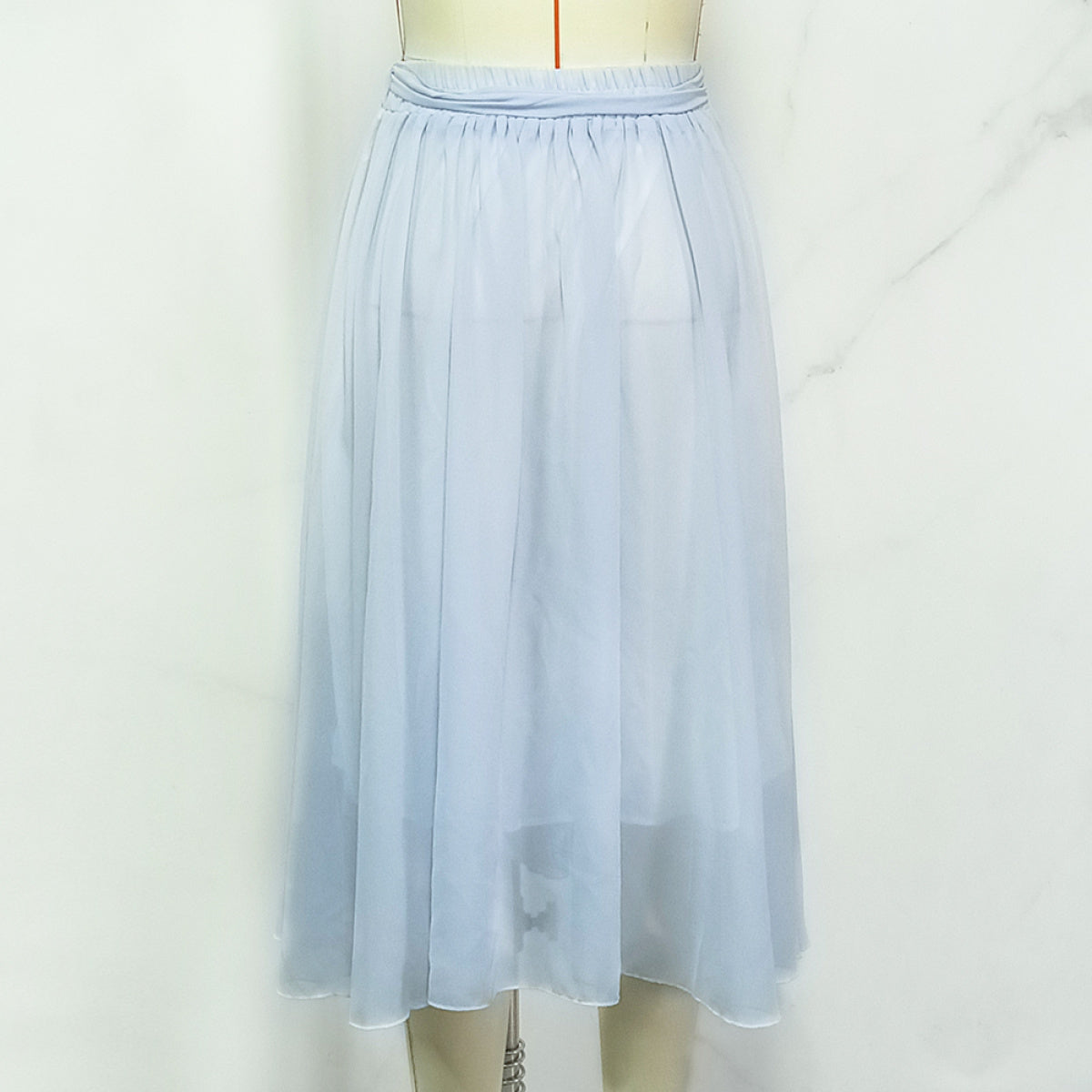 Plus Size Tie Waist Chiffon Pleated Maxi Skirt | Art in Aging