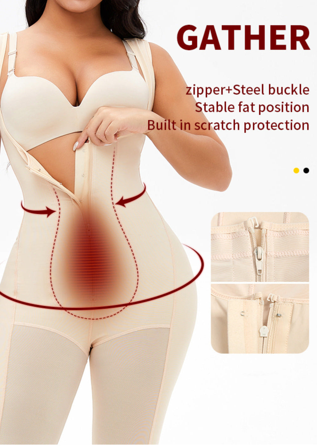 Plus Size High Waist Zipper Lace Full Body Shaper | Art in Aging