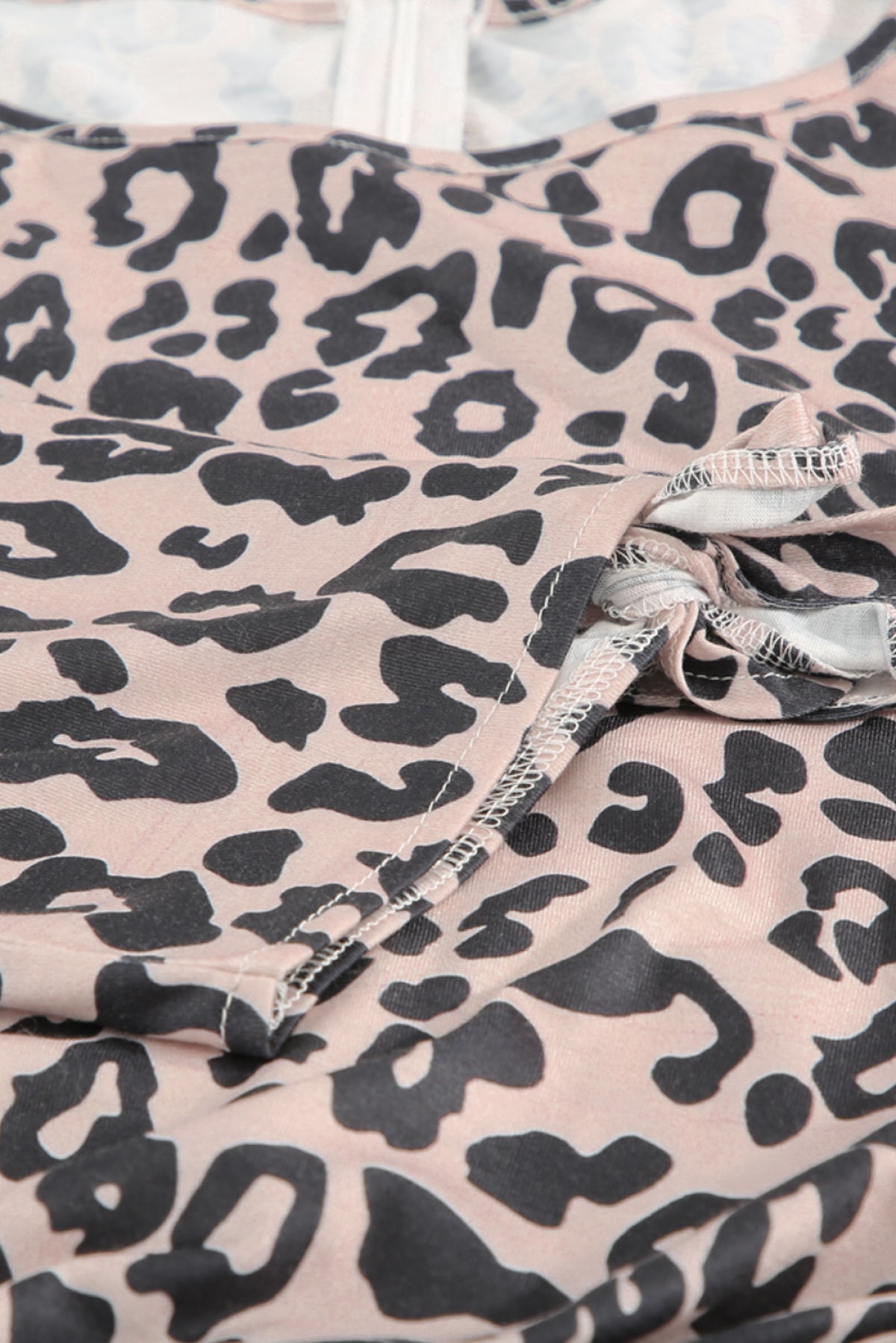 Leopard Print Cut-Out Half Sleeve Plus Size Jumpsuit | Art in Aging