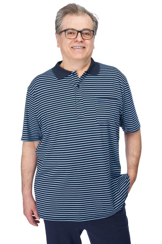 Elderly Men's Adaptive Polo Shirt | Art in Aging