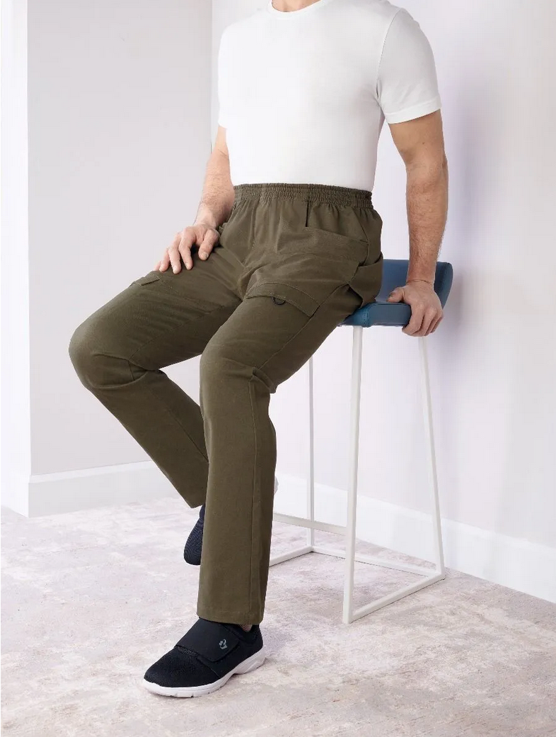 Adaptive Clothing Men's Pants With Cargo Pockets | Art in Aging