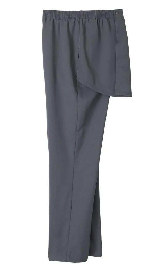 Men's Open Back Pants Gabardine | Art in Aging