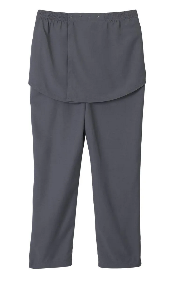 Men's Open Back Pants Gabardine | Art in Aging