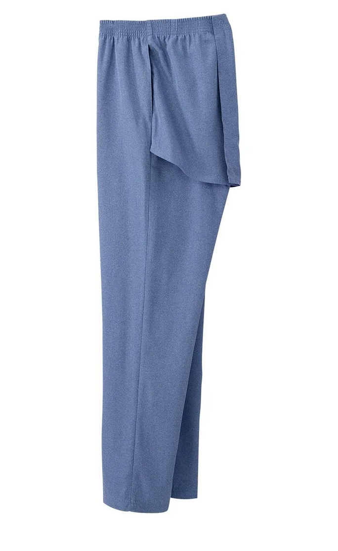 Men's Open Back Pants Gabardine | Art in Aging