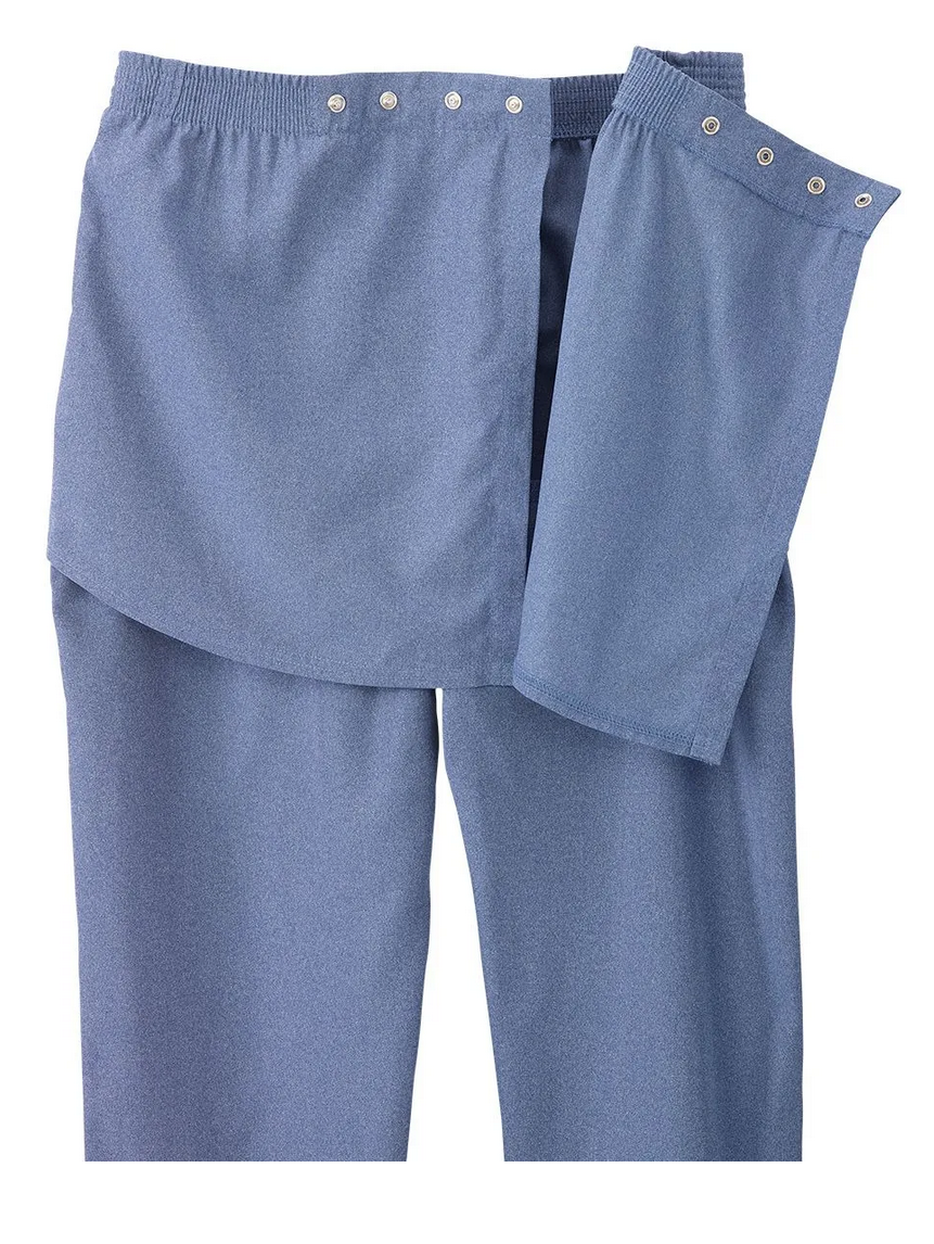 Men's Open Back Pants Gabardine | Art in Aging