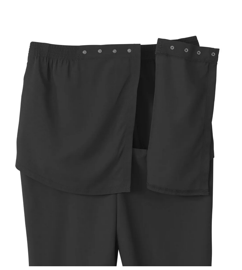 Men's Open Back Pants Gabardine | Art in Aging