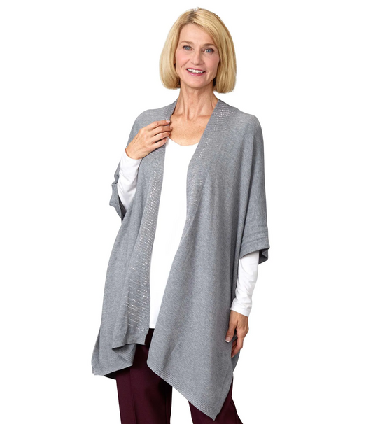 Women's Poncho 3-in-1 With Shawl & Scarf | Art in Aging