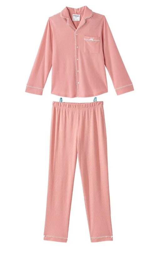 Women's Open Back Pajamas With Pull-On Pant Set | Art in Aging