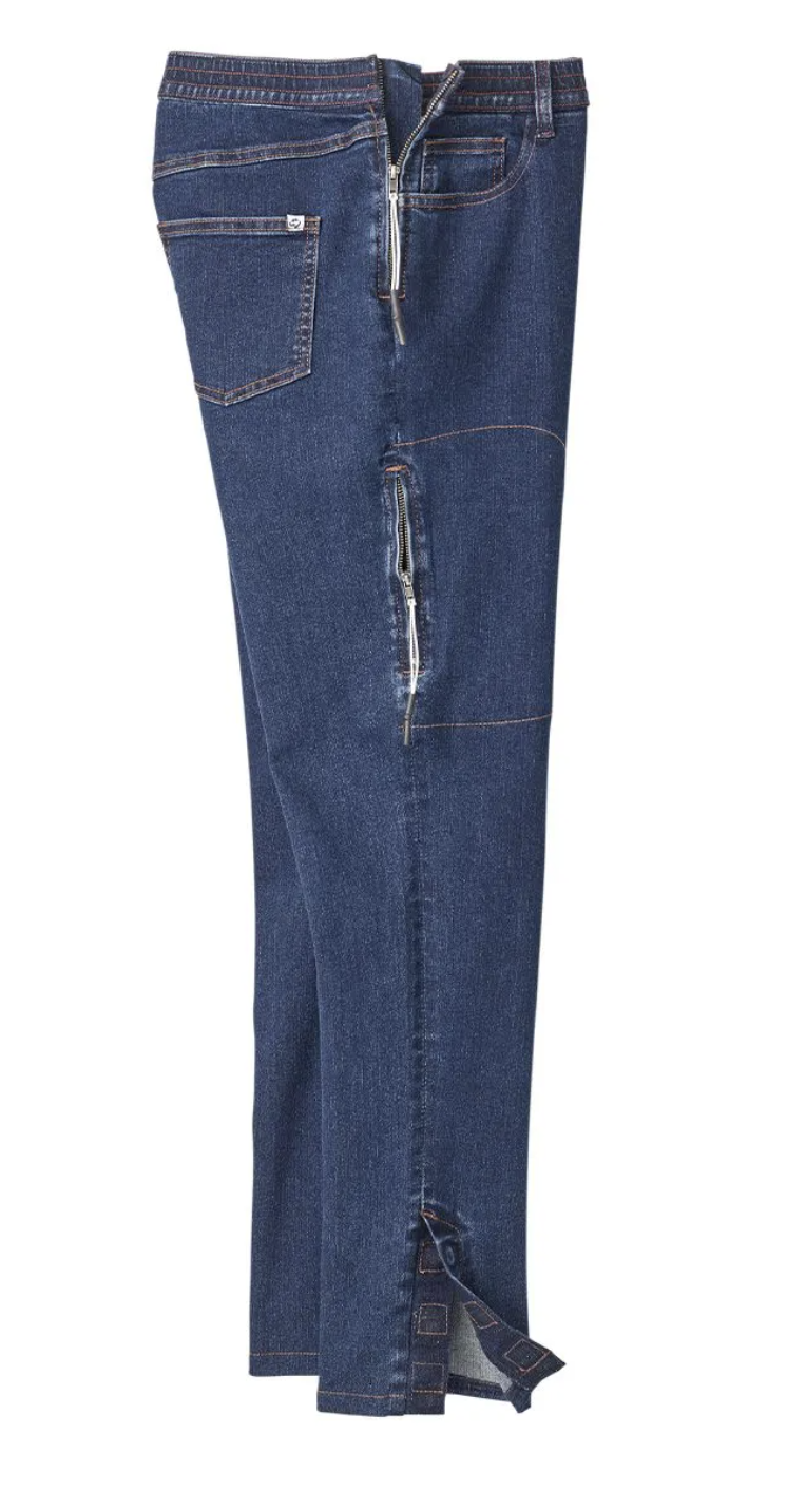 Women's Side Zip Jeans | Art in Aging