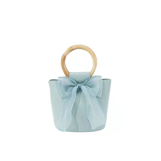 Blue Bowknot Bucket Bag | Art in Aging