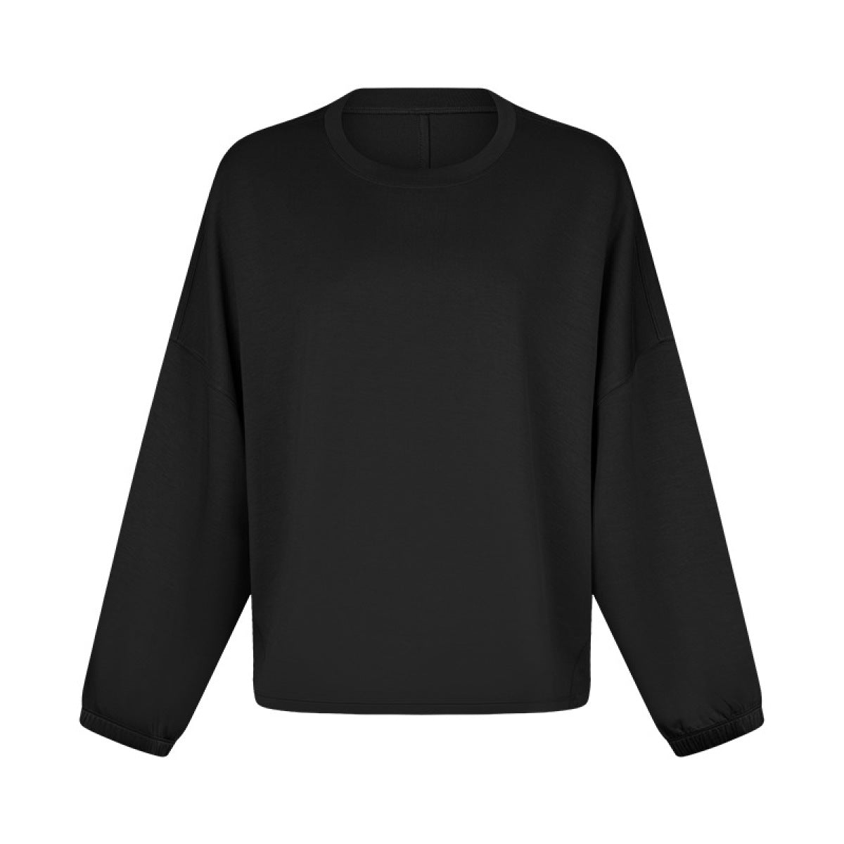 Loose Fitting Elastic Long-Sleeved Round-Neck Active Top | Art in Aging