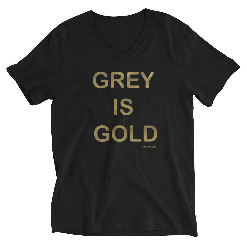 Grey is Gold V-Neck T-Shirt | Art in Aging